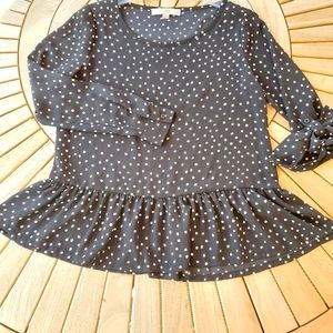 LOFT, Womens polka dot blouse